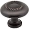 Elements 1-1/4" Diameter Brushed Oil Rubbed Bronze Rope Detailed Cypress Cabinet Mushroom Knob Z118-DBAC - alternate 1
